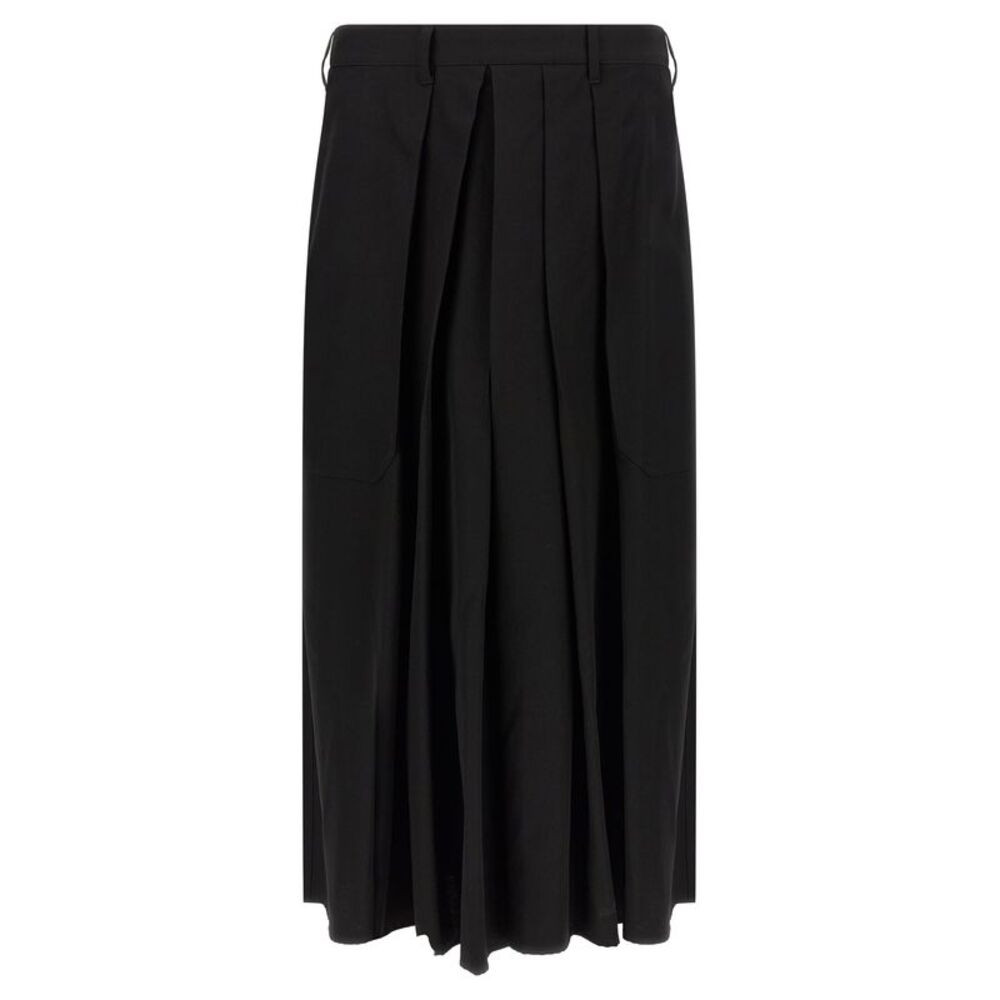 Yohji Yamamoto Black Wool Casual Men's Pants